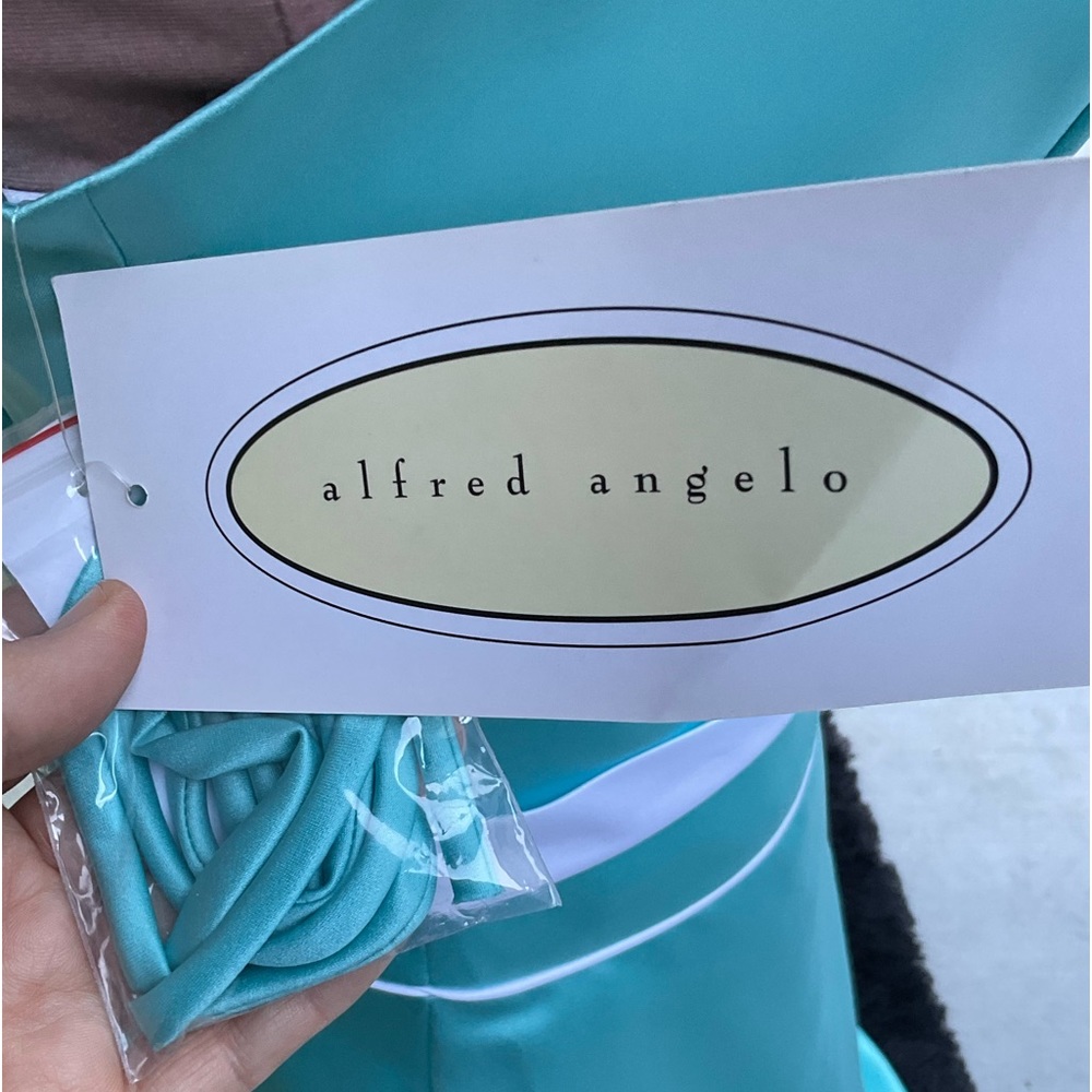 Alfred Angelo teal green strapless NWT prom dress 14 - Picture 12 of 15
